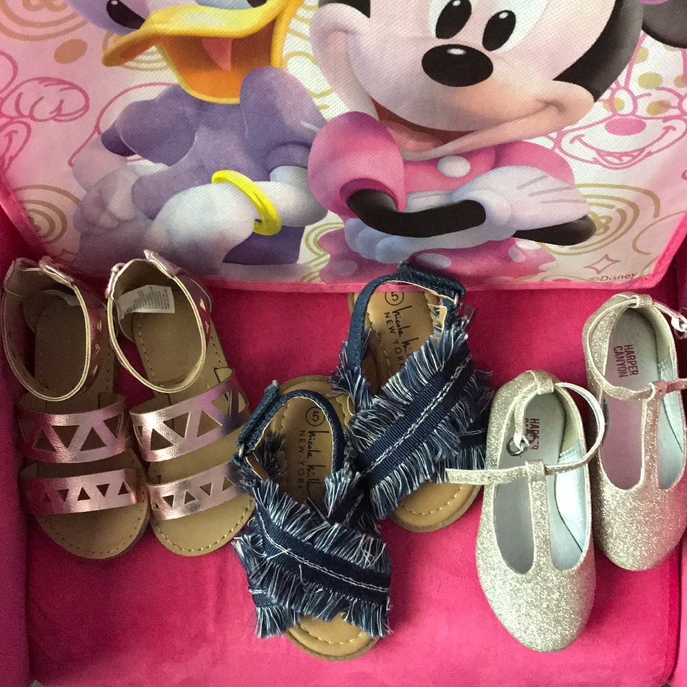 3 size 5 baby/toddler girl shoes
